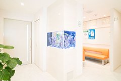 中待合室と水槽